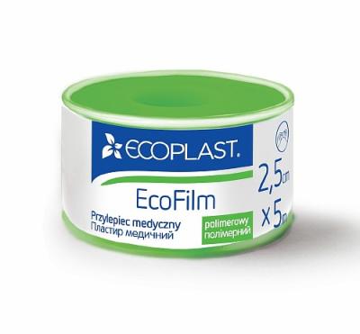 Пластырь фиксирующий на катушке  2,5см*5м ECOFILM PLUS Ecoplast полимерный