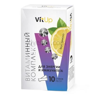 VitUp БАД "Витаминный комплекс Источник энергии и иммунитета" со вкусом лимона 10стик*5гр.