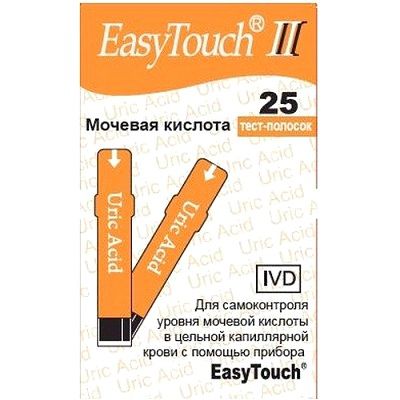 Тест-полоски Изи Тач Мочевая Кислота (Easy Touch) №25