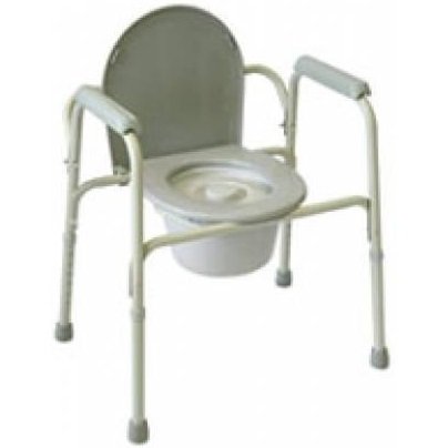 Купить Кресло-туалет стальное со спинкой AMCB92 (AMCB6803)
