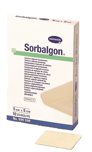 Повязки из волокон кальция-альгината для экссудирующих и кровоточащих ран Paul Hartmann SORBALGON / Сорбалгон 