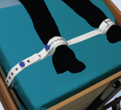 Фиксирующий ремень для ног 1015 Orliman с магнитными замками с креплением к кровати