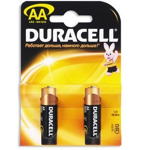 Батарейки Duracell LR6-2BL Basic AA, 2шт.
