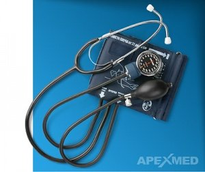 Тонометр (прибор для измерения артериального давления механический) со стетоскопом в комплекте AT-13, манж. 50х14 см