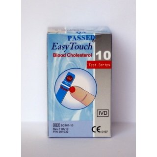 Купить Тест-полоски ИзиТач (EasyTouch) для определения холестерина в крови (10 шт.)