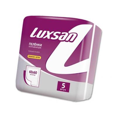 Пеленки впитывающие 60х60 5шт. LUXSAN Premium / Extra арт. 1.66.005.2