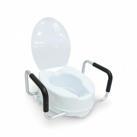 Купить Насадка сиденье на унитаз с крышкой и поручнями 14 см 0
