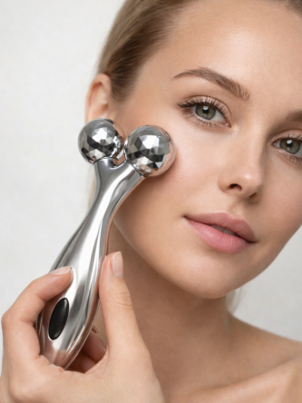 Купить Массажер роликовый для лица и тела ручной 4