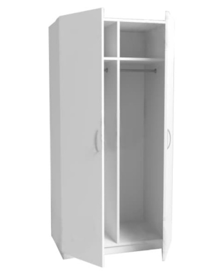 Шкаф для одежды ЛДСП, двухсекционный, 1900х800х550 мм