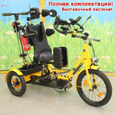 Велосипед для детей ДЦП с электродвигателем Ангел Соло №3 (42-72см / 100кг)