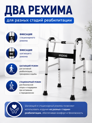 Ходунки для пожилых шагающие складные Retorsa