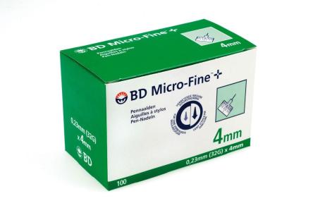 Купить Иглы для шприц-ручки Микрофайн Плюс 4мм(G32) 100 шт.(Micro-Fine Plus) 0