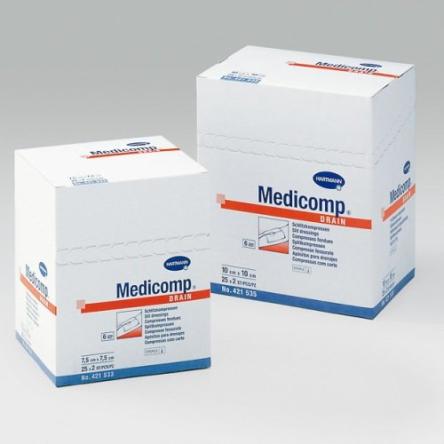 Купить MEDICOMP drain steril Салфетки (стерильные): 7,5х7,5 см; 6 слоев 421533 1