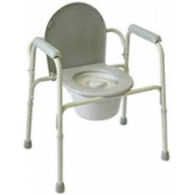 Кресло-туалет стальное со спинкой AMCB92 (AMCB6803)