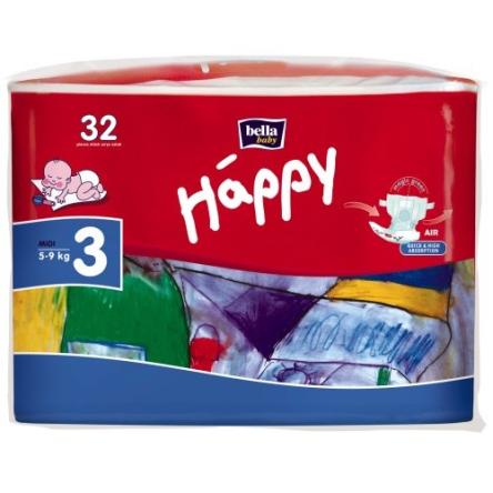Купить Подгузники для детей Bella Baby Happy midi 5-9кг 32шт. 1