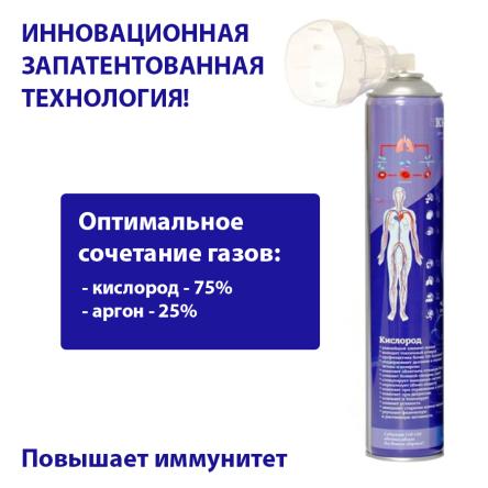 Купить Кислородный баллончик с аргоном Air-Active (О2+Ar) с маской-комфорт 17 л 0