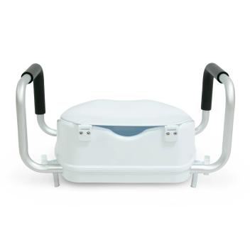 Насадка сиденье на унитаз с крышкой и поручнями 11 см