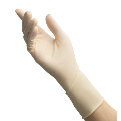Перчатки латексные хирургические стерильные  опудренные натурального цвета BENOVY