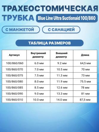 Купить Трахеостомическая трубка Portex Blue Line Ultra Suctionaid с каналом для санации 100/860 2