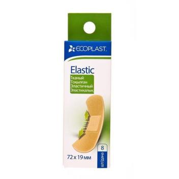 Пластырь эластичный 19мм*72мм 8шт/уп ELASTIC MINI Ecoplast на тканевой основе