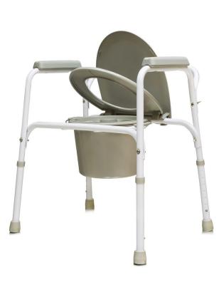Кресло-туалет стальное со спинкой AMCB92 (AMCB6803)