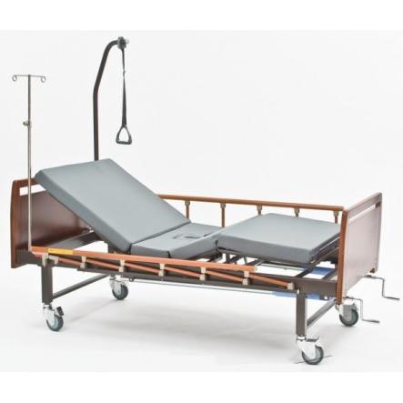 Купить Кровать медицинская функциональная с туалетным устройством E-8 (премиум, под дерево) MM-16