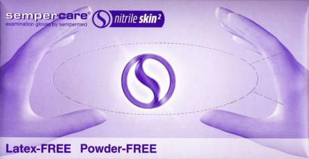 Купить Перчатки Sempercare смотровые, без пудры, НИТРИЛ SKIN2 1