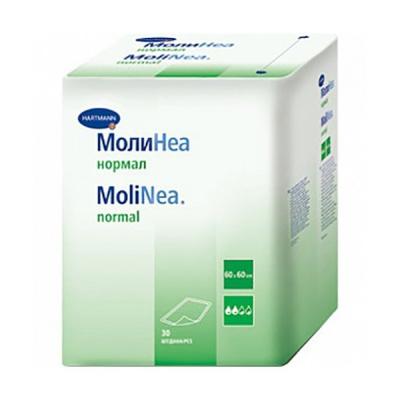 Купить MoliNea normal /МолиНеа нормал - впитывающие пеленки: размер 60 х 60 см, 30 шт. 161320 / 161330