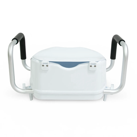 Купить Насадка сиденье на унитаз с крышкой и поручнями 14 см 5