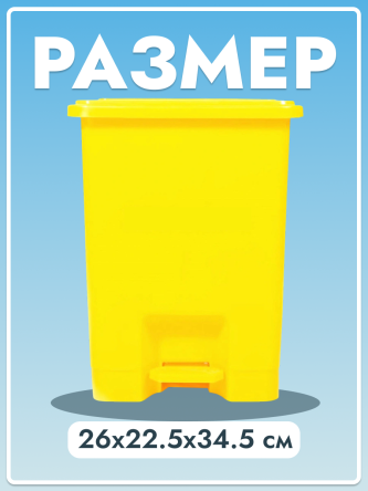 Купить Контейнер для медицинских отходов класса Б с крышкой и педалью 15 л 2