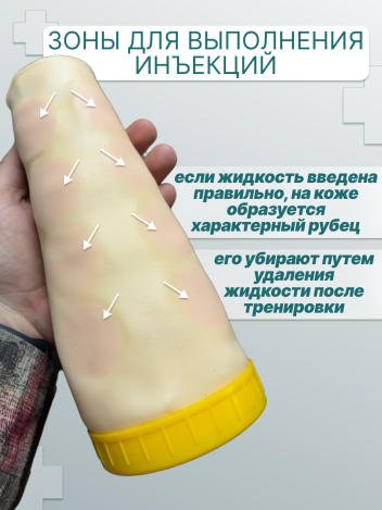 Модель руки тренажер для отработки инъекций