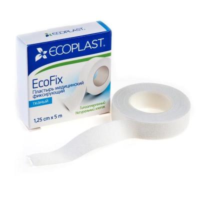 Купить Пластырь фиксирующий гипоаллерген 1,25см*5м ECOFIX Ecoplast на тканевой основе