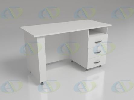 Купить Стол врача письменный CK-1/06 (тумба с тремя ящиками и нишей). 0