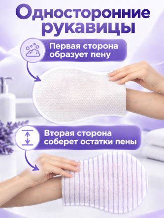 Купить Рукавицы для мытья лежачих больных BESIDE 23*17 см 2