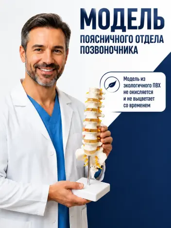 Анатомическая модель поясничных позвонков макет позвоночника Retorsa