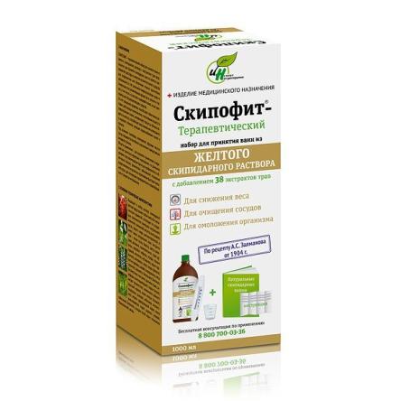 Купить Набор "СКИПОФИТ" терапевтический для принятия ванн из жёлтой скипидарной эмульсии 1000 мл. 0