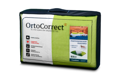  Подушка анатомическая OrtoCorrect Comfort (с двумя наволочками)