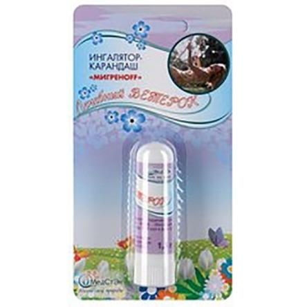 Купить Ингалятор-карандаш Лечебный ветерок "Мигреноff" 1,3 г. 0