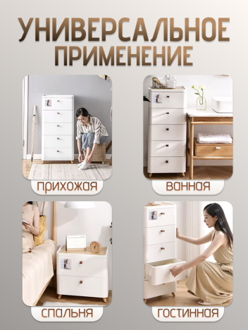 Тумба прикроватная белая с 2 ящиками