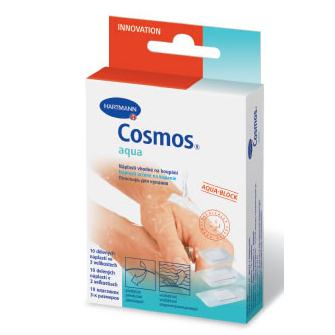 COSMOS aqua - Пластырь-пластинки из прозр. пленки, водостойкий: 10 шт. 2 разм.