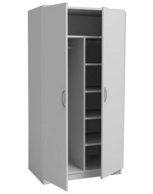 Шкаф для одежды ЛДСП, двухсекционный, 1900х800х550 мм