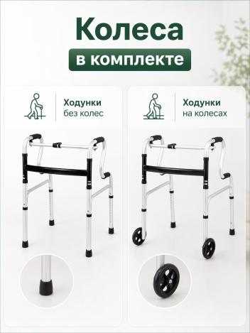 Ходунки для пожилых шагающие складные на колесах Retorsa