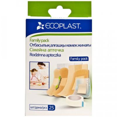 Купить Пластырь фиксирующий 25шт/уп 7 размеров FAMILY PACK Ecoplast разные основы