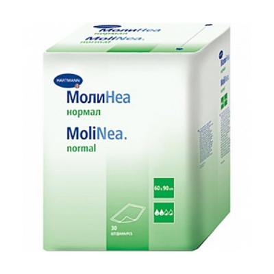 Купить MoliNea normal /МолиНеа нормал - впитывающие пеленки: размер 60 х 90 см, 30 шт. 161530