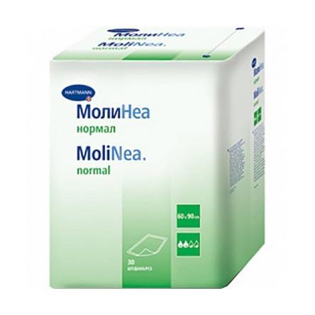 Купить MoliNea normal /МолиНеа нормал - впитывающие пеленки: размер 60 х 90 см, 30 шт. 161530 0