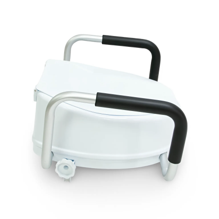 Купить Насадка сиденье на унитаз с крышкой и поручнями 11 см 2