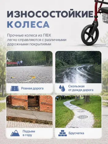 Ходунки роллаторы с сиденьем для пожилых складные Retorsa DY049151L