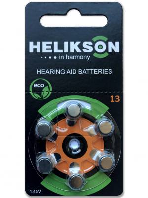 Купить Батарейки для слуховых аппаратов HELIKSON 13 6 шт/уп