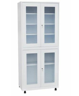Шкаф общего назначения металл, двухстворчатый, дверцы стекло/стекло, 800х400х1850 мм