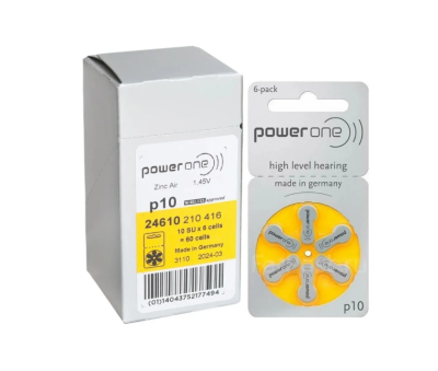Батарейки для слуховых аппаратов PowerOne 10 6шт/уп